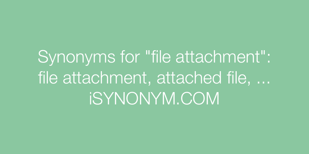 Synonyms file attachment