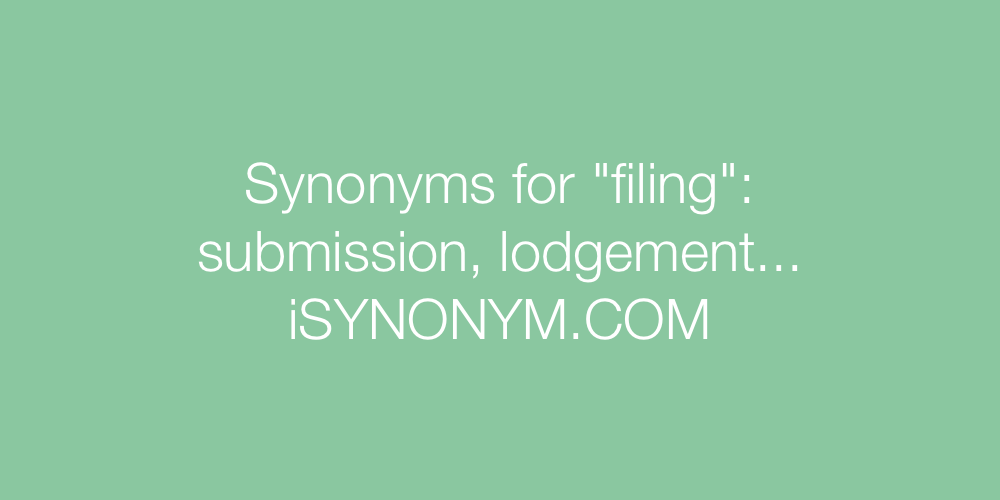Synonyms filing