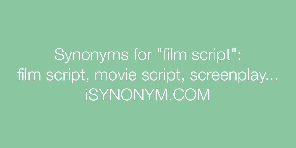 Synonyms film script
