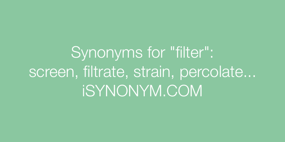 Synonyms filter
