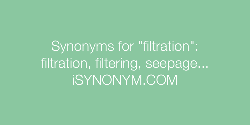 Synonyms filtration