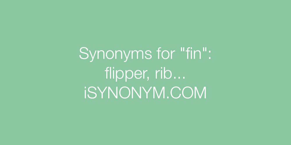Synonyms fin