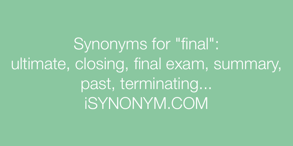 Synonyms final