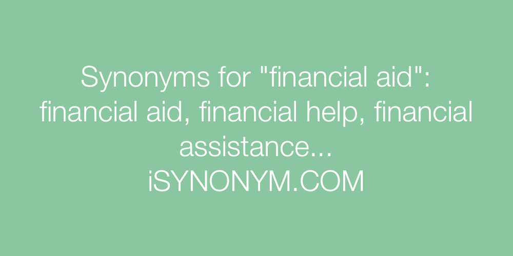 Synonyms financial aid