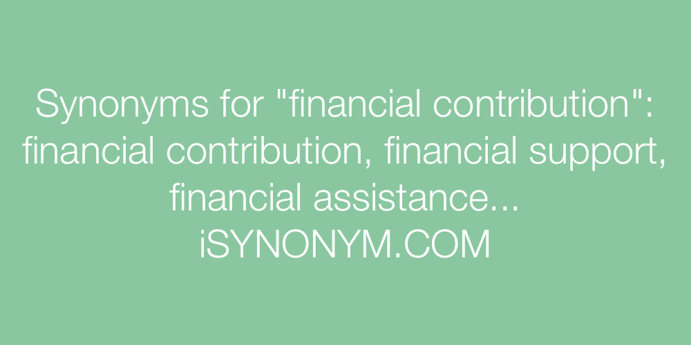 Synonyms financial contribution