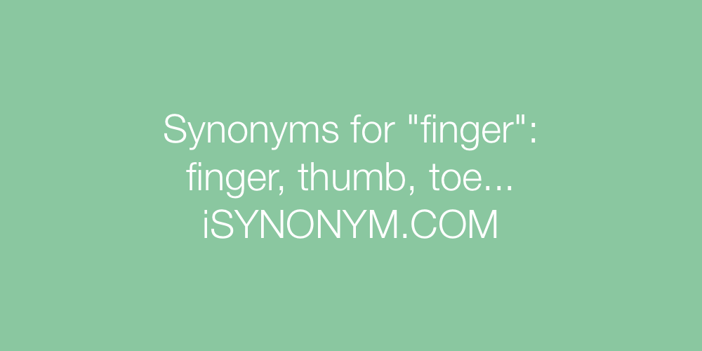 Synonyms finger