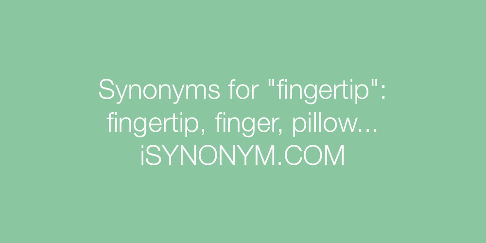 Synonyms fingertip