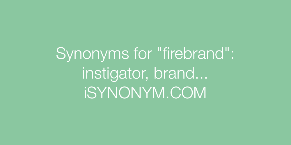 Synonyms firebrand