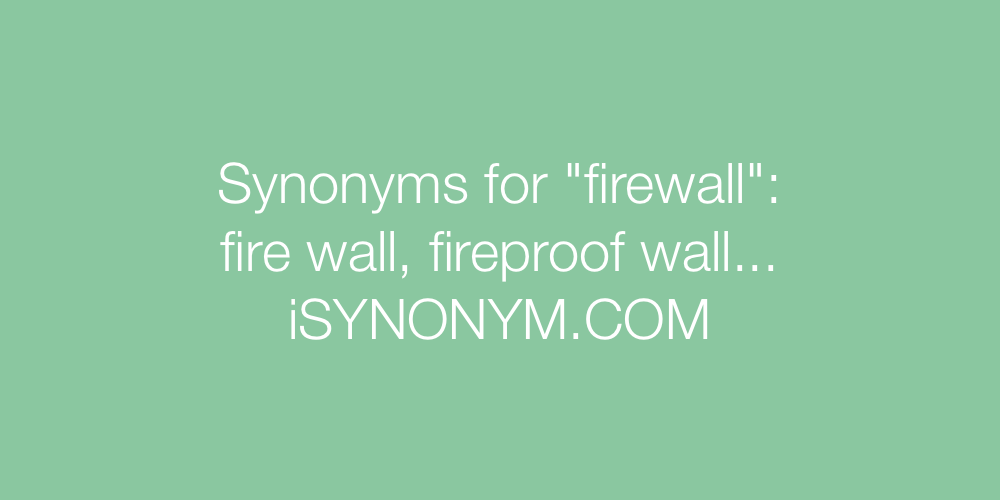 Synonyms firewall