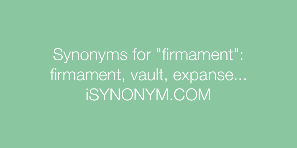 Synonyms firmament