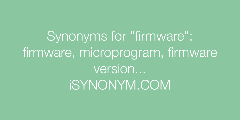 Synonyms firmware