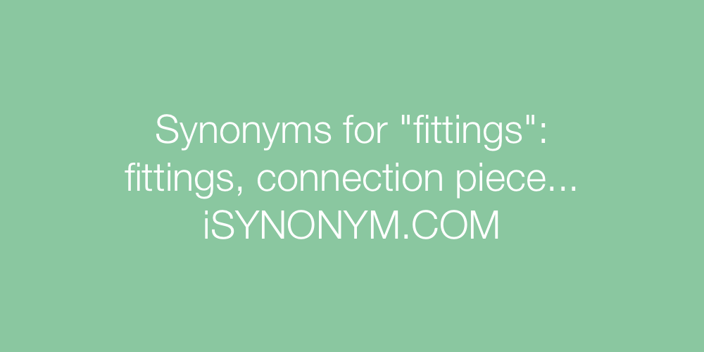 Synonyms fittings