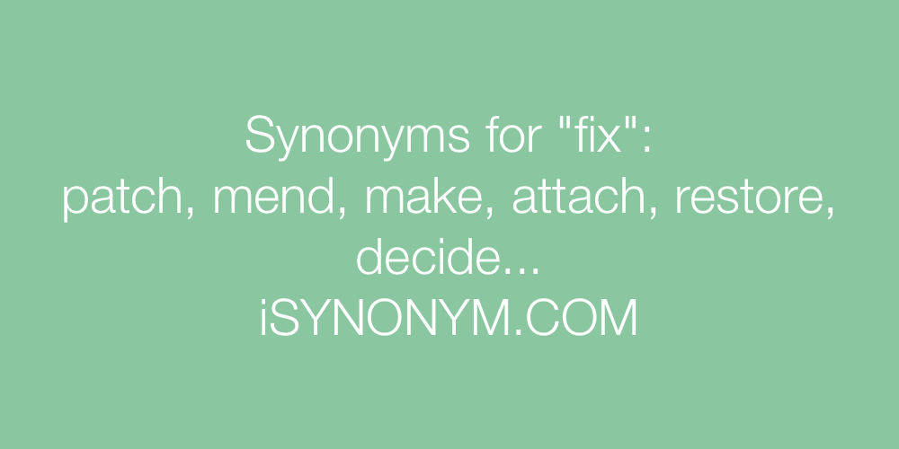 Synonyms fix