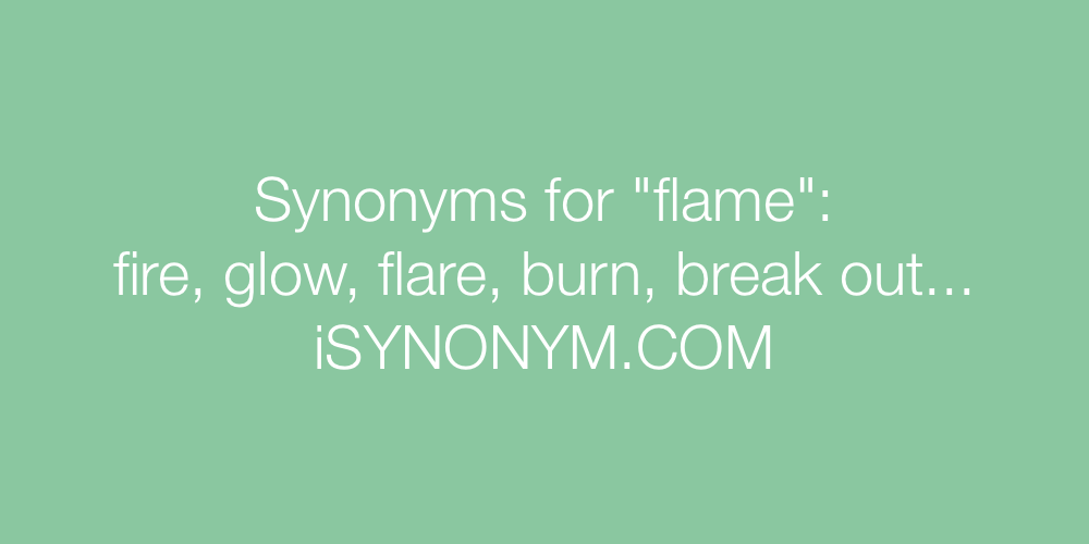 Synonyms flame