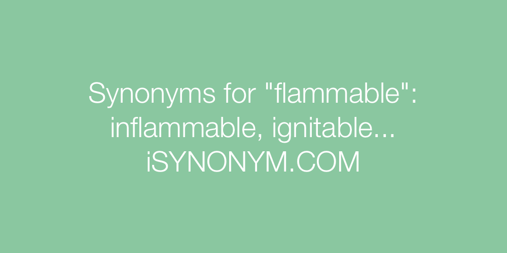 Synonyms flammable