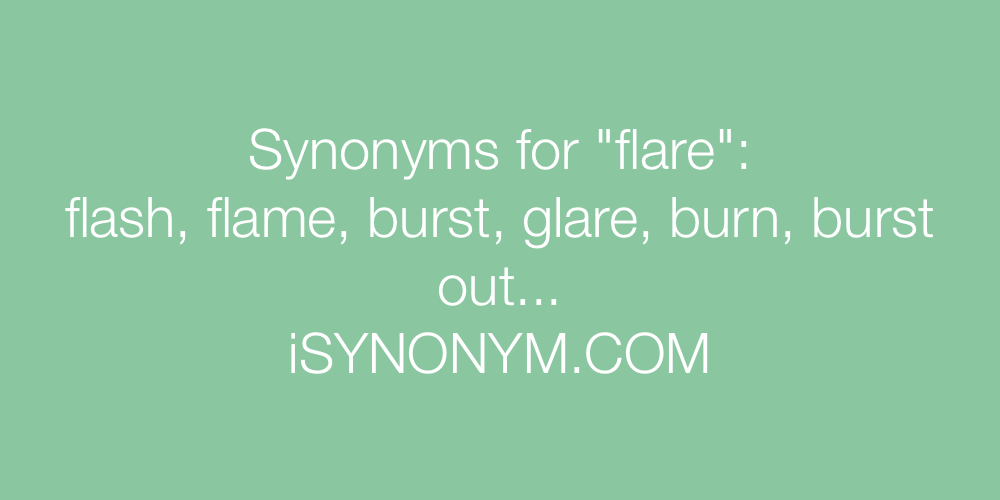 Synonyms flare
