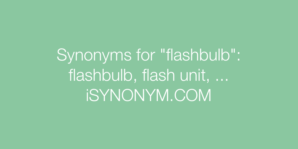 Synonyms flashbulb