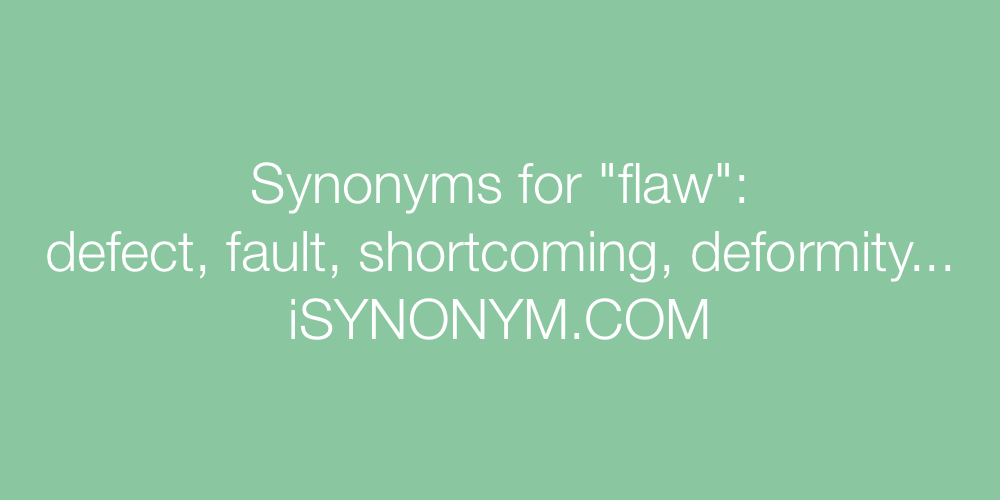 Synonyms flaw