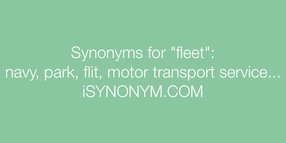 Synonyms fleet