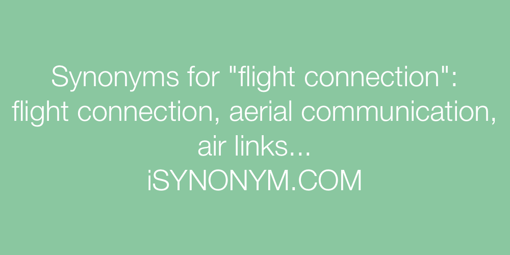 Synonyms flight connection