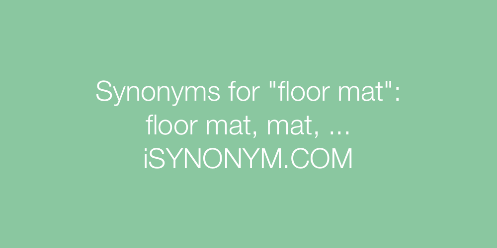 Synonyms floor mat
