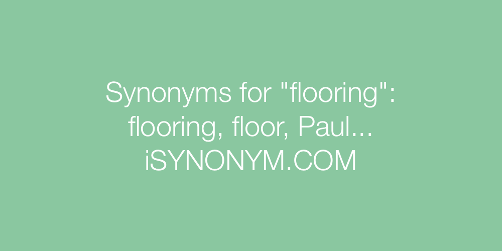 Synonyms flooring