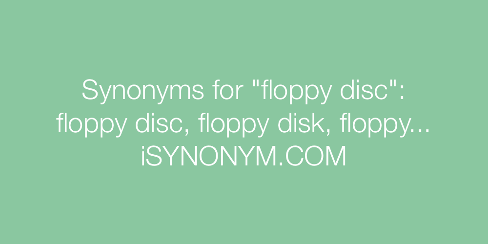 Synonyms floppy disc