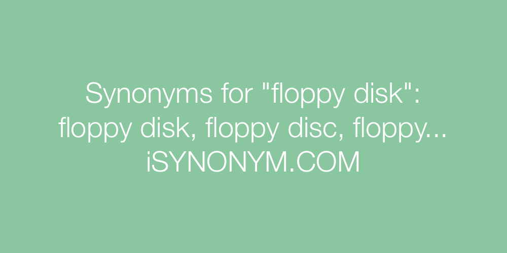 Synonyms floppy disk