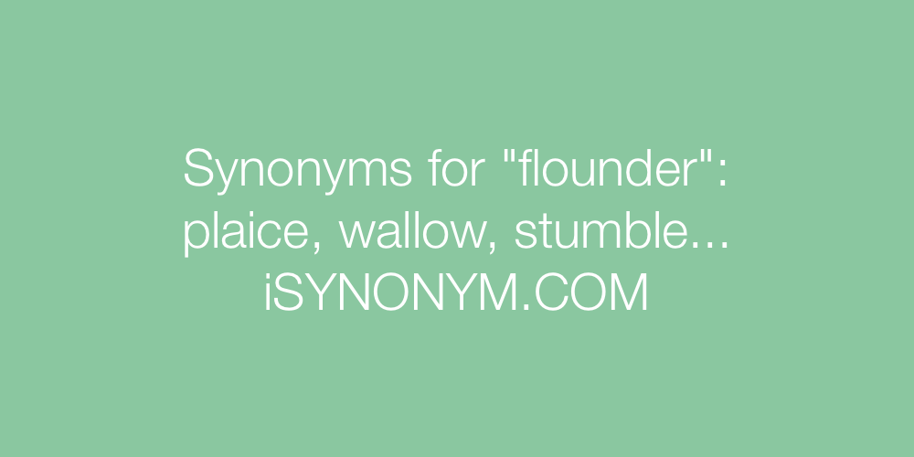 Synonyms flounder