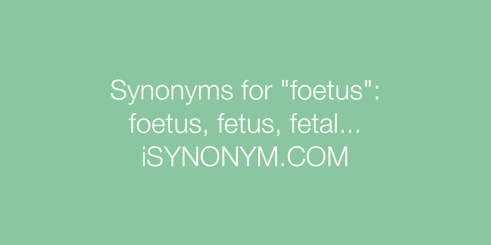 Synonyms foetus