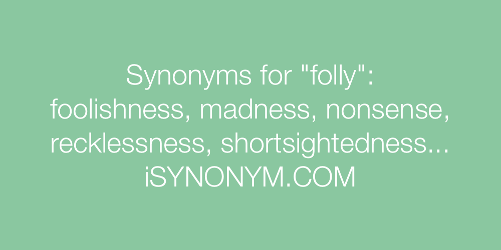 Synonyms folly