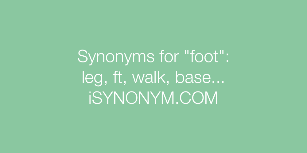 Synonyms foot