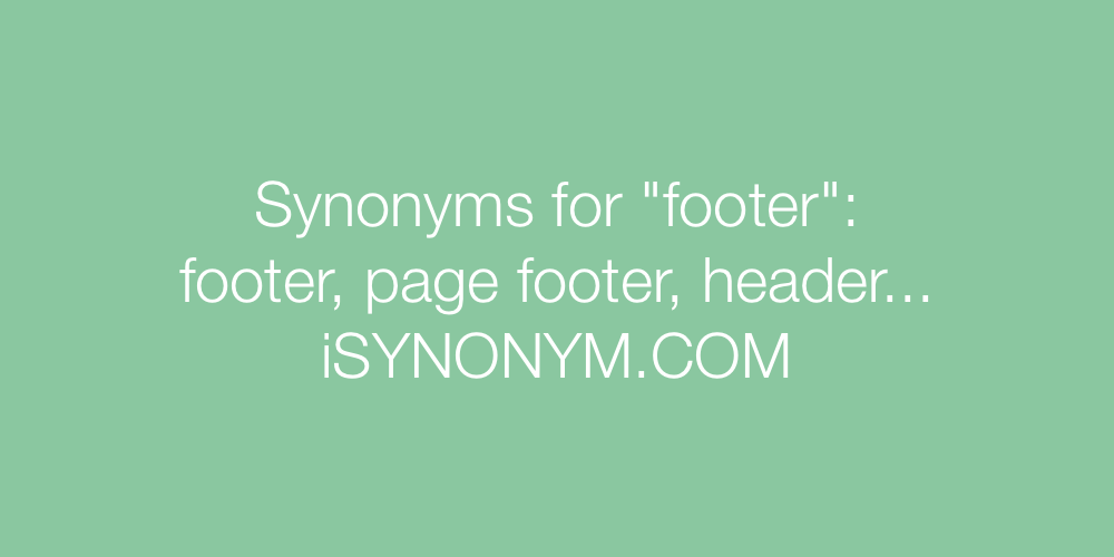 Synonyms footer