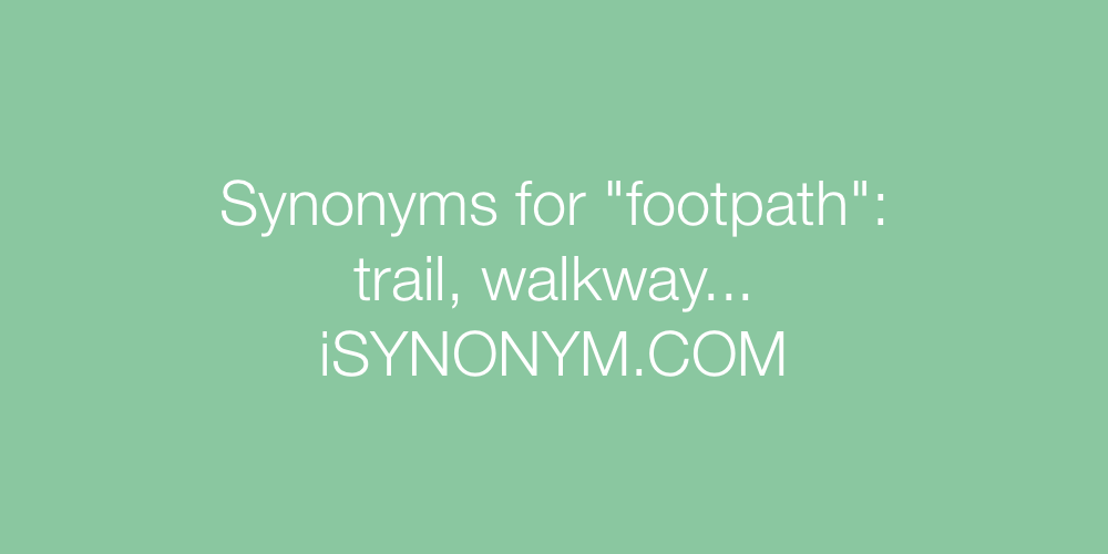 Synonyms footpath