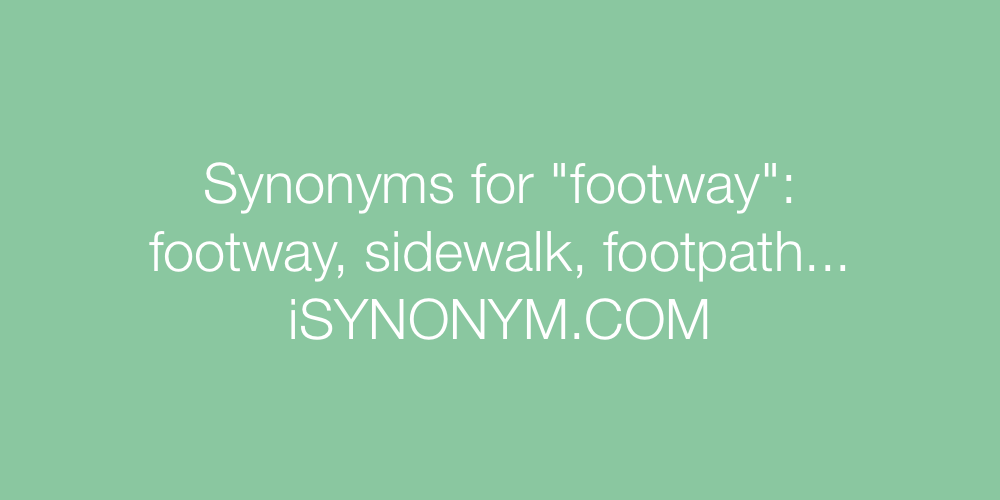 Synonyms footway