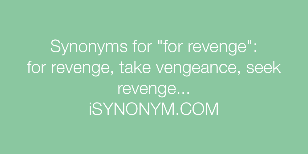 Synonyms for revenge