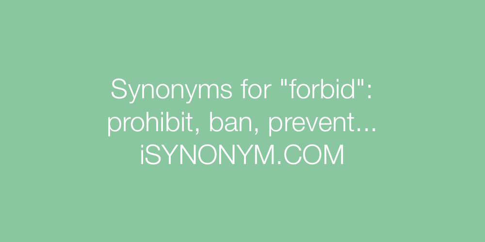 Synonyms forbid