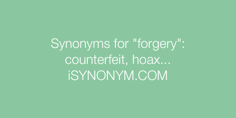 Synonyms forgery
