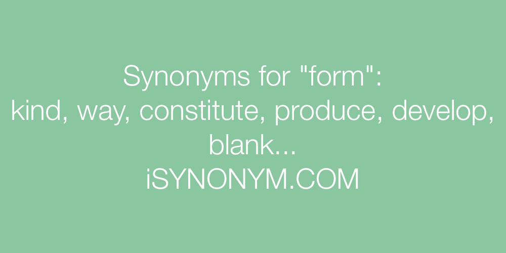Synonyms form