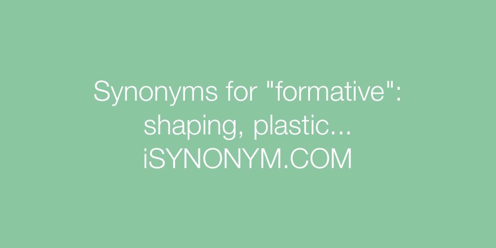 Synonyms formative
