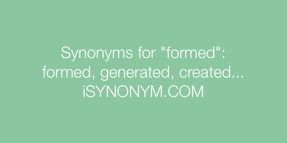 Synonyms formed