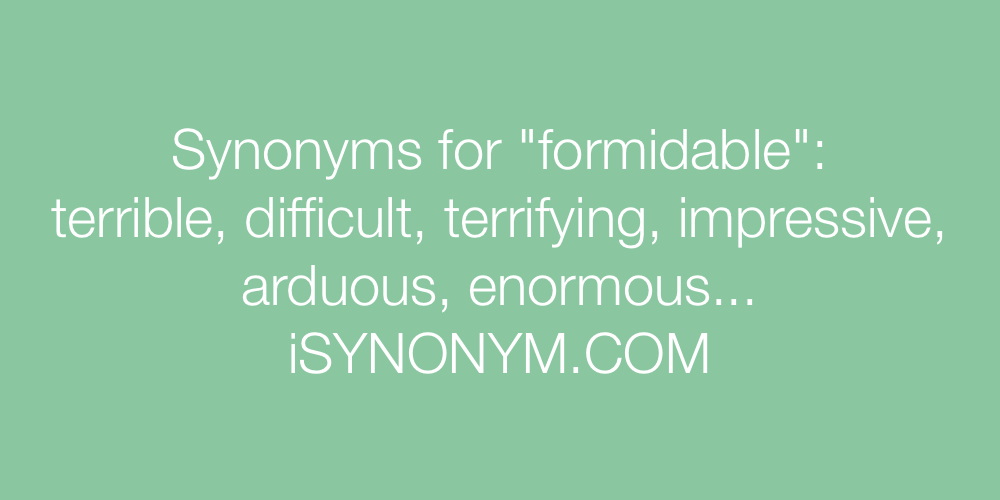 Synonyms formidable