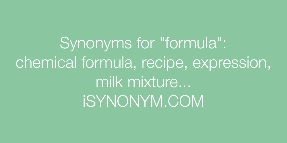 Synonyms formula