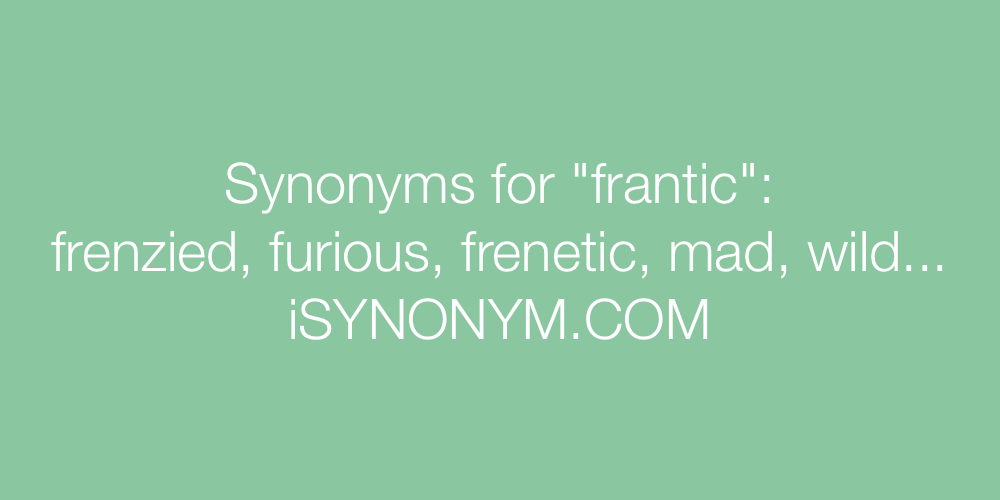 Synonyms frantic