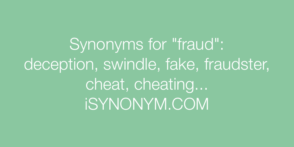 Synonyms fraud