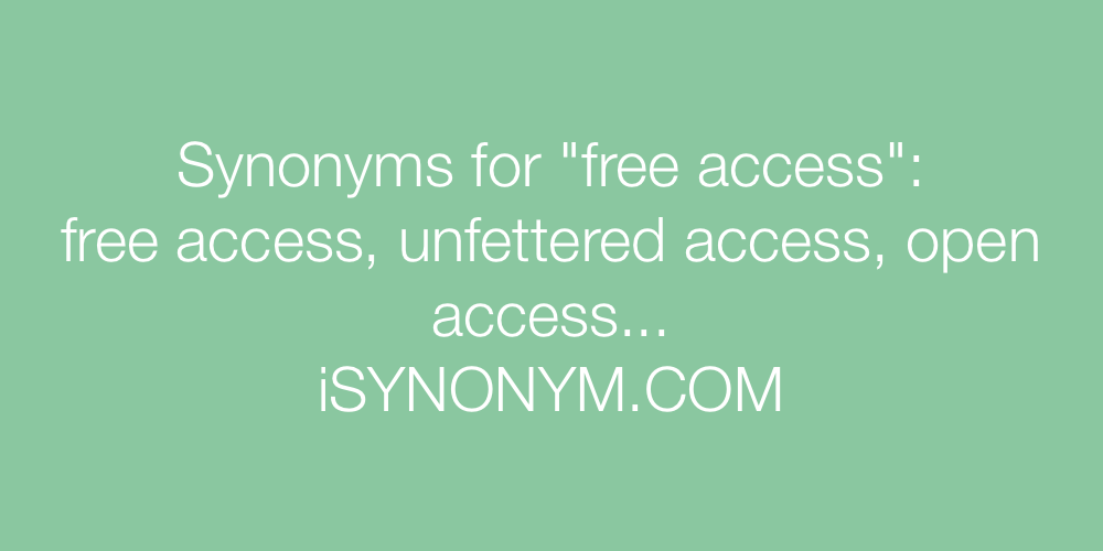 Synonyms free access