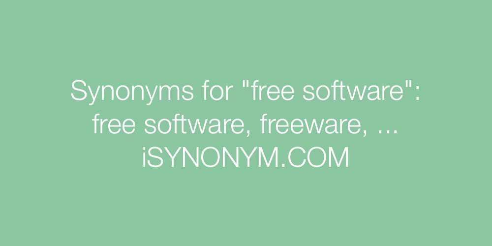 Synonyms free software