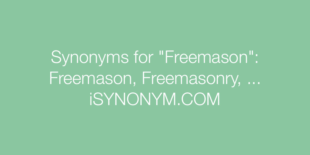Synonyms Freemason