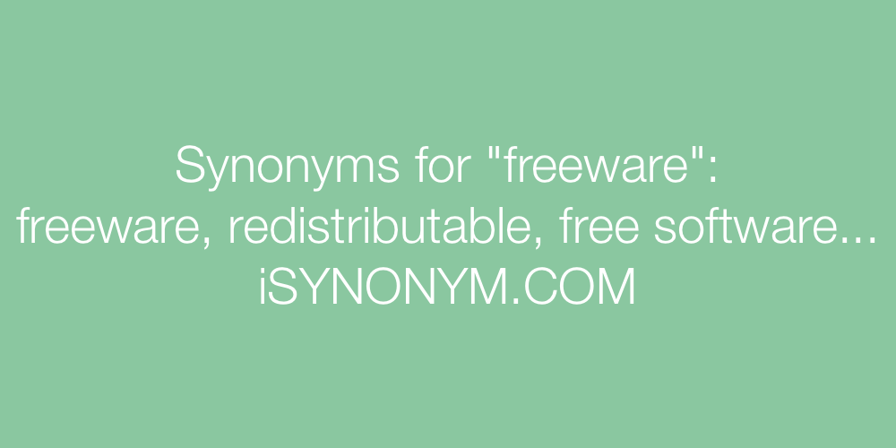 Synonyms freeware