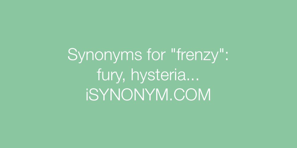 Synonyms frenzy